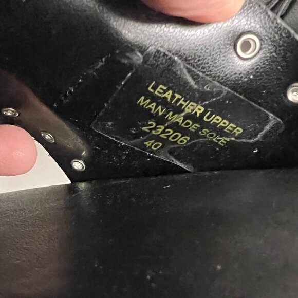 LOTTINI Made In Italy Leather Slide Sandals With Studs And Buckle Size 40 - Picture 4 of 8